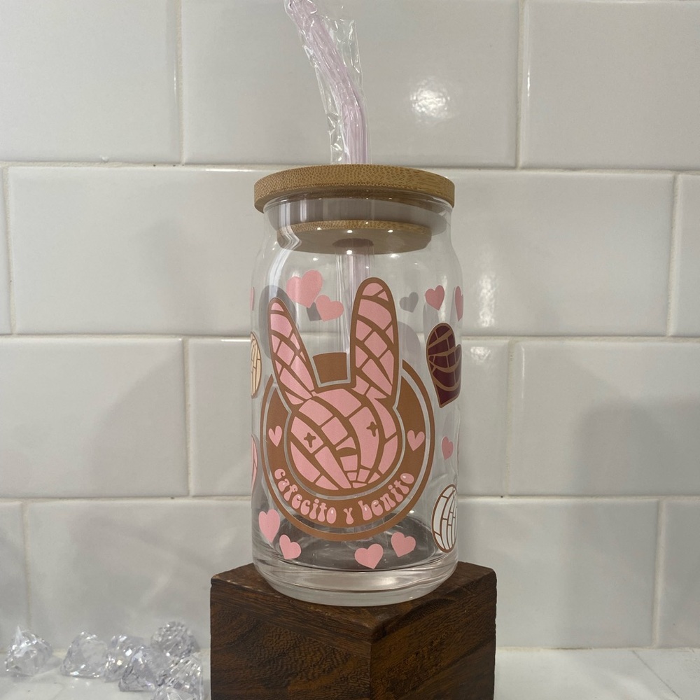 Bad bunny glass can cup!!
